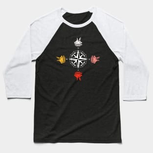 Roses Compass Baseball T-Shirt